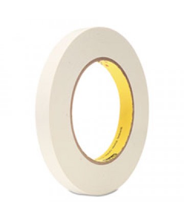 PRINTABLE FLATBACK PAPER TAPE, 3" CORE, 0.5" X 60 YDS, WHITE