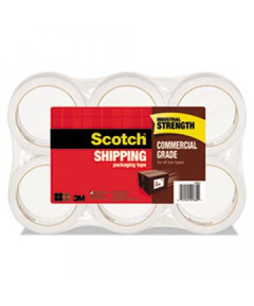3750 COMMERCIAL GRADE PACKAGING TAPE WITH DP300 DISPENSER, 3" CORE, 1.88" X 54.6 YDS, CLEAR, 12/PACK