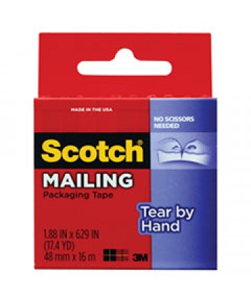 GREENER COMMERCIAL GRADE PACKAGING TAPE, 3" CORE, 1.88" X 49.2 YDS, CLEAR, 6/PACK
