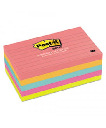 Original Pads In Cape Town Colors, 3 X 5, Lined, 100-Sheet, 5/pack