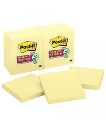Canary Yellow Note Pads, 3 X 3, 90-Sheet, 12/pack
