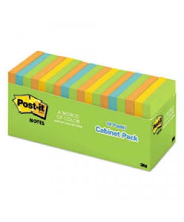 Original Pads In Jaipur Colors Cabinet Pack, 3 X 3, 100-Sheet, 18/pack