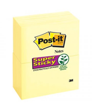 Canary Yellow Note Pads, 3 X 5, 90-Sheet, 12/pack