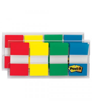 PAGE FLAGS IN PORTABLE DISPENSER, ASSORTED PRIMARY, 160 FLAGS/DISPENSER