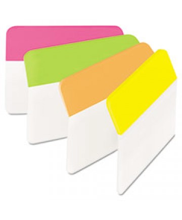 2" ANGLED TABS, 1/5-CUT TABS, ASSORTED COLORS, 2" WIDE, 24/PACK