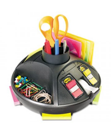 NOTES DISPENSER WITH WEIGHTED BASE, PLASTIC, 10 1/4" X 6 3/4" X 2 3/4", BLACK