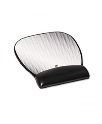 Antimicrobial Foam Mouse Pad Wrist Rest, Nonskid Base, Black