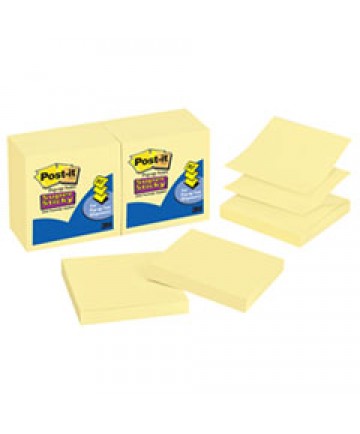 Pop-Up Recycled Notes In Bora Bora Colors, 3 X 3, 90-Sheet, 10/pack