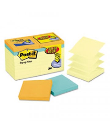 Original Pop-Up Refill, 3 X 3, Assorted Cape Town Colors, 100-Sheet, 12/pack
