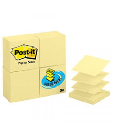 Original Pop-Up Notes Value Pack, 3 X 3, Canary/cape Town, 100-Sheet, 18/pack