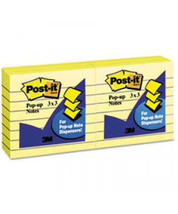Recycled Pop-Up Notes, 3 X 3, Assorted Helsinki Colors, 100-Sheet, 12/pack