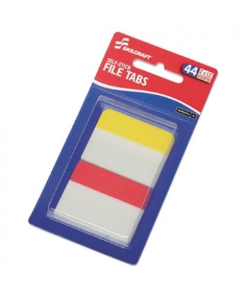 7510016614494 SKILCRAFT Self-Stick Tabs/Page Markers, 2", Bright, Asst, 44/Pack
