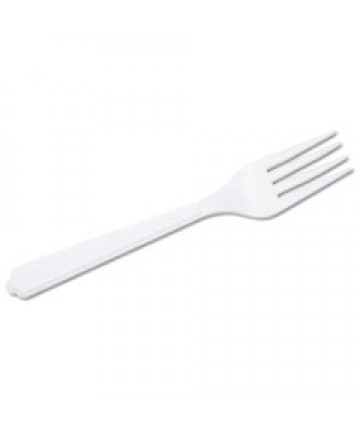 7340000221315, SKILCRAFT, PLASTIC FLATWARE, TYPE III, FORK, WHITE, 100/PACK