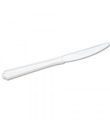 7340000221316, SKILCRAFT, PLASTIC FLATWARE, TYPE III, KNIFE, WHITE, 100/PACK