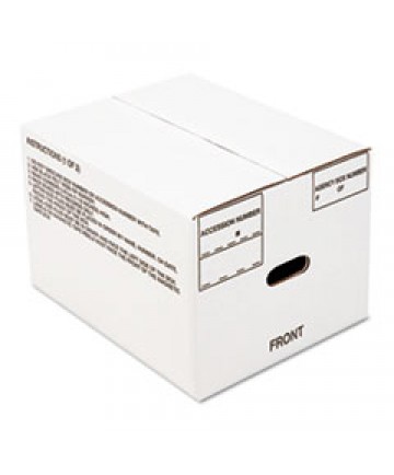 8115001178249 SKILCRAFT RECORD ARCHIVAL STORAGE BOX, LETTER FILES, 12" X 9.5" X 14.75", WHITE, 25/BUNDLE