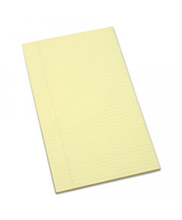 7530011247632 SKILCRAFT WRITING PAD, WIDE/LEGAL RULE, 8.5 X 13.25, CANARY, 100 SHEETS, DOZEN