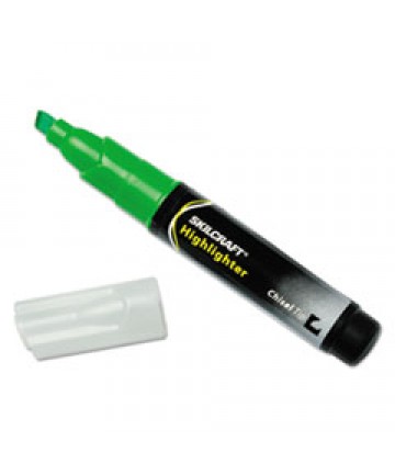 7520011660682 SKILCRAFT LARGE FLUORESCENT HIGHLIGHTER, CHISEL TIP, FLUORESCENT GREEN, DOZEN