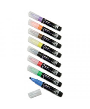 7520011863605 SKILCRAFT DRY ERASE MARKER, BROAD CHISEL TIP, ASSORTED COLORS, 8/SET