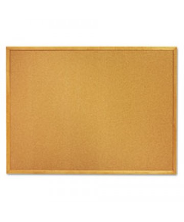 7195012354161 SKILCRAFT QUARTET CORK BOARD, 36 X 24, OAK FRAME