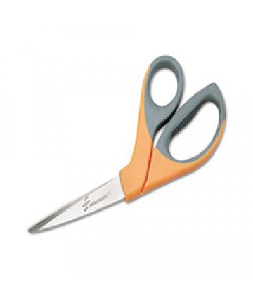 5110012414371 SKILCRAFT SCISSORS, 8.25" LONG, 3.63" CUT LENGTH, ORANGE/GRAY OFFSET HANDLE