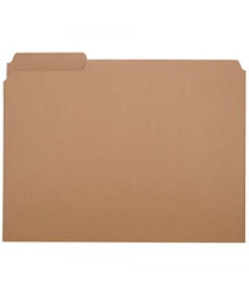 7530002815939 SKILCRAFT MEDIUM FILE FOLDERS, 1/3-CUT TABS, LETTER SIZE, KRAFT, 100/BOX