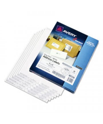 7530012898190 SKILCRAFT LASER LABELS, LASER PRINTERS, 1 X 4, WHITE, 20/SHEET, 100 SHEETS/BOX