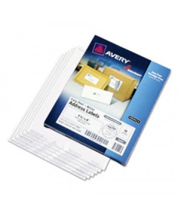 7530013025504 SKILCRAFT LASER LABELS, LABEL PRINTERS, 1.33 X 4, WHITE, 14/SHEET, 100 SHEETS/BOX