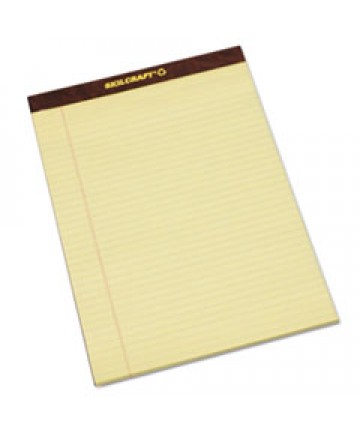 7530013566727 SKILCRAFT LEGAL PADS, WIDE/LEGAL RULE, 8.5 X 11.75, CANARY, 50 SHEETS, DOZEN
