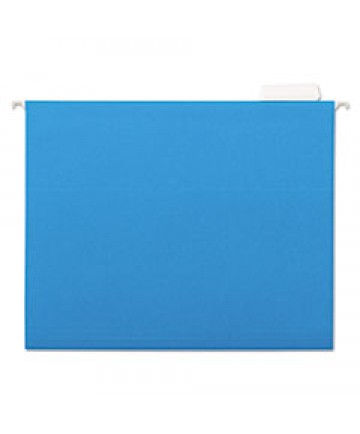 7530013649499 SKILCRAFT HANGING FILE FOLDER, LETTER SIZE, 1/5-CUT TAB, BLUE, 25/BOX