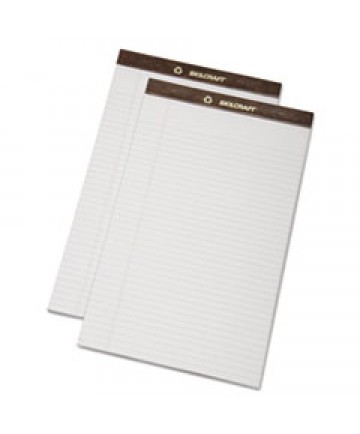 7530013723109 SKILCRAFT LEGAL PADS, WIDE/LEGAL RULE, 8.5 X 14, WHITE, 50 SHEETS, DOZEN