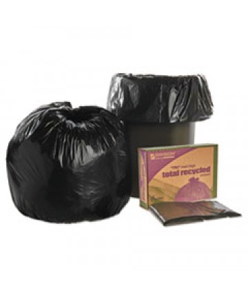 8105013862290, SKILCRAFT RECYCLED CONTENT TRASH CAN LINERS, 30 GAL, 1.3 MIL, 30" X 39", BLACK/BROWN, 100/CARTON