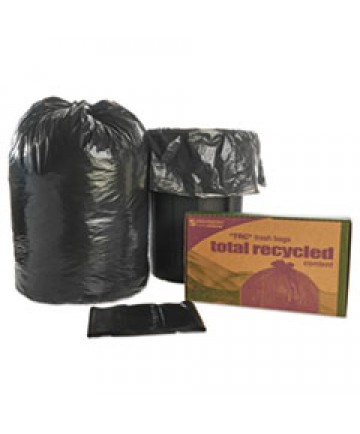 8105013862399, SKILCRAFT RECYCLED CONTENT TRASH CAN LINERS, 60 GAL, 1.5 MIL, 38" X 60", BLACK/BROWN, 100/CARTON