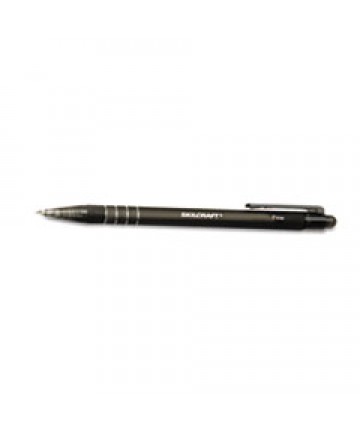 7520014220315 SKILCRAFT CLEAN CLICK RETRACTABLE BALLPOINT PEN, 0.7MM, BLACK INK/BARREL, DOZEN