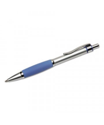 7520014457230 SKILCRAFT PRECISION 305 RETRACTABLE BALLPOINT PEN, 1MM, BLUE INK, SILVER BARREL, DOZEN