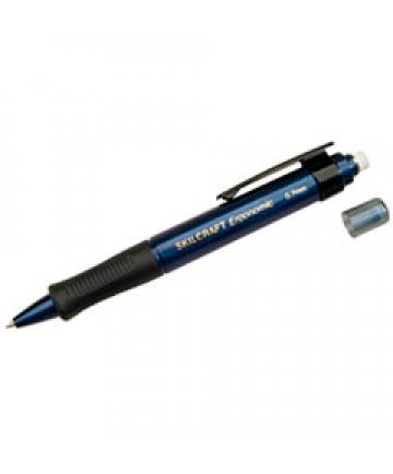 7520014512270 SKILCRAFT ERGONOMIC MECHANICAL PENCIL, 0.7 MM, HB (#2.5), BLACK LEAD, BLUE BARREL, 6/BOX