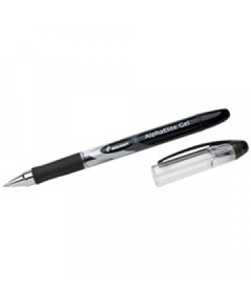 7520015005214 SKILCRAFT ALPHAELITE STICK GEL PEN, 0.7MM, BLACK INK, BLACK/CLEAR BARREL, DOZEN