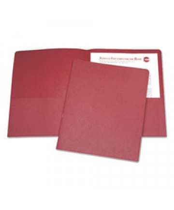 7510015122415 SKILCRAFT DOUBLE POCKET PORTFOLIO, LETTER SIZE, RED, 25/BOX