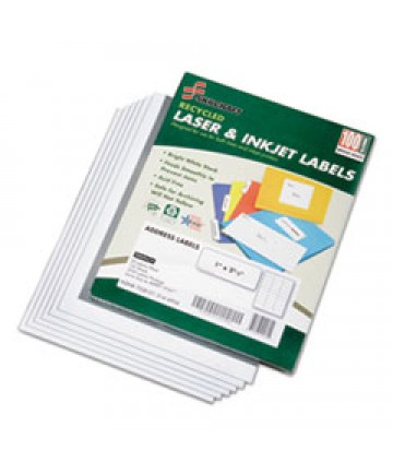 7530015144904 SKILCRAFT RECYCLED LASER AND INKJET LABELS, INKJET/LASER PRINTERS, 1 X 2.63, WHITE, 30/SHEET, 100 SHEETS/BOX