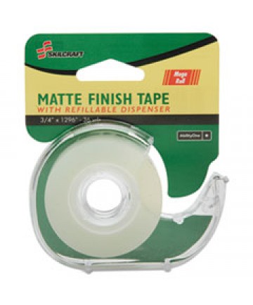 7520015167575 SKILCRAFT TAPE WITH DISPENSER, 1" CORE, 0.75" X 36 YDS, MATTE CLEAR