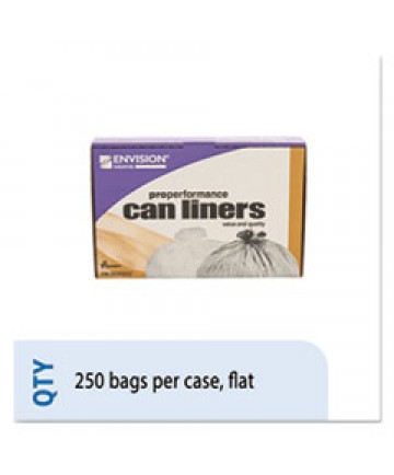 8105015171353, SKILCRAFT LOW DENSITY TRASH CAN LINERS, 33 GAL, 0.8 MIL, 33" X 39", CLEAR, 250/BOX