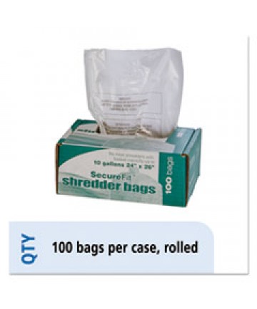 8105015574975, MEDIUM-DUTY SHREDDER BAGS, 10 GAL CAPACITY, 100/BX