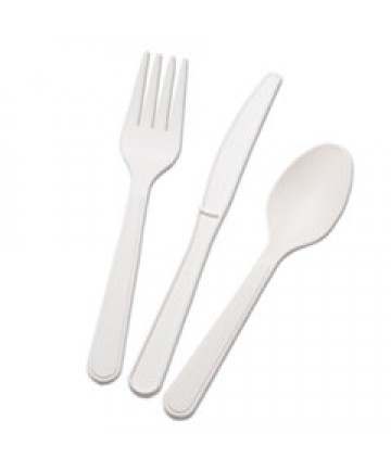 7360015643560,SKILCRAFT, BIOBASED CUTLERY SET WITH KNIFE, SPOON, FORK, 400 SETS/BOX