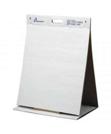 7530015772170 SKILCRAFT SELF-STICK TABLETOP EASEL PAD, 20 X 23, WHITE, 20 SHEETS