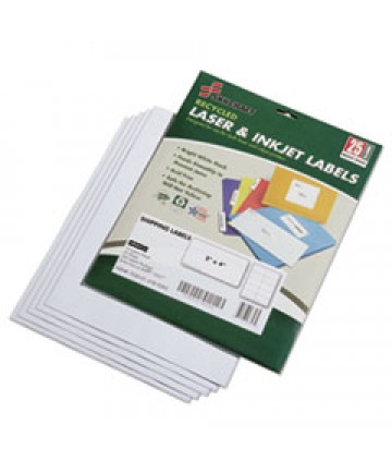 7530015789293 SKILCRAFT RECYCLED LASER AND INKJET LABELS, INKJET/LASER PRINTERS, 2 X 4, WHITE, 10/SHEET, 25 SHEETS/PACK