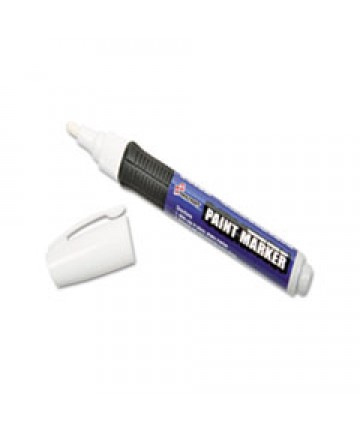 7520015889102 SKILCRAFT PAINT MARKER, MEDIUM BULLET TIP, WHITE, 6/PACK