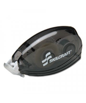 7510015964255 SKILCRAFT PERMANENT-ADHESIVE DOUBLE-SIDED TAPE WITH DISPENSER, 0.33" X 32.75 FT, TINTED TRANSLUCENT BLACK