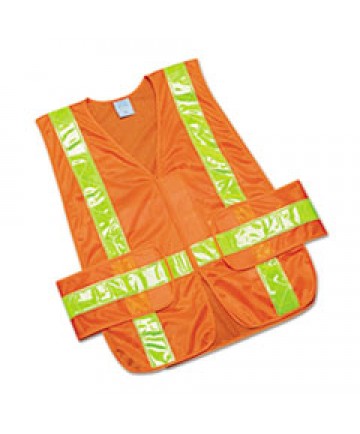 8415015984873, SKILCRAFT, SAFETY VEST--CLASS 2 ANSI 107 2010 COMPLIANT, ORANGE, ONE SIZE