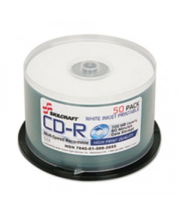 7045015992655, CD-R DISC, 700MB/80MIN, 52X, PRINTABLE, SPINDLE, 50/PACK