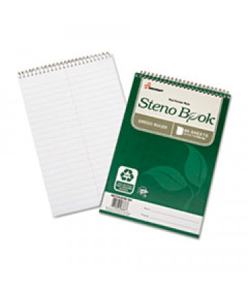 7530016002029 SKILCRAFT RECYCLED STENO BOOK, GREGG RULE, 6 X 9, WHITE, 60 SHEETS, 6/PACK