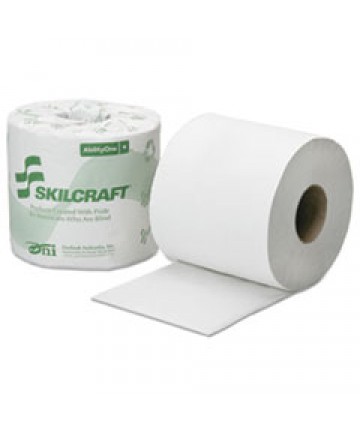 8540016308728, SKILCRAFT TOILET TISSUE, SEPTIC SAFE, 1-PLY, WHITE, 4" X 3.75", 1,000/ROLL, 96 ROLL/BOX
